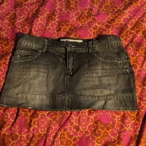 Mossimo black distressed denim miniskirt 11 punk X
